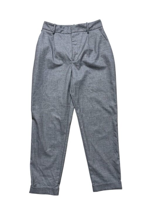 Zara Pants - Zara High Waisted Dress Pants Gray Cropped Trouser Womens Small